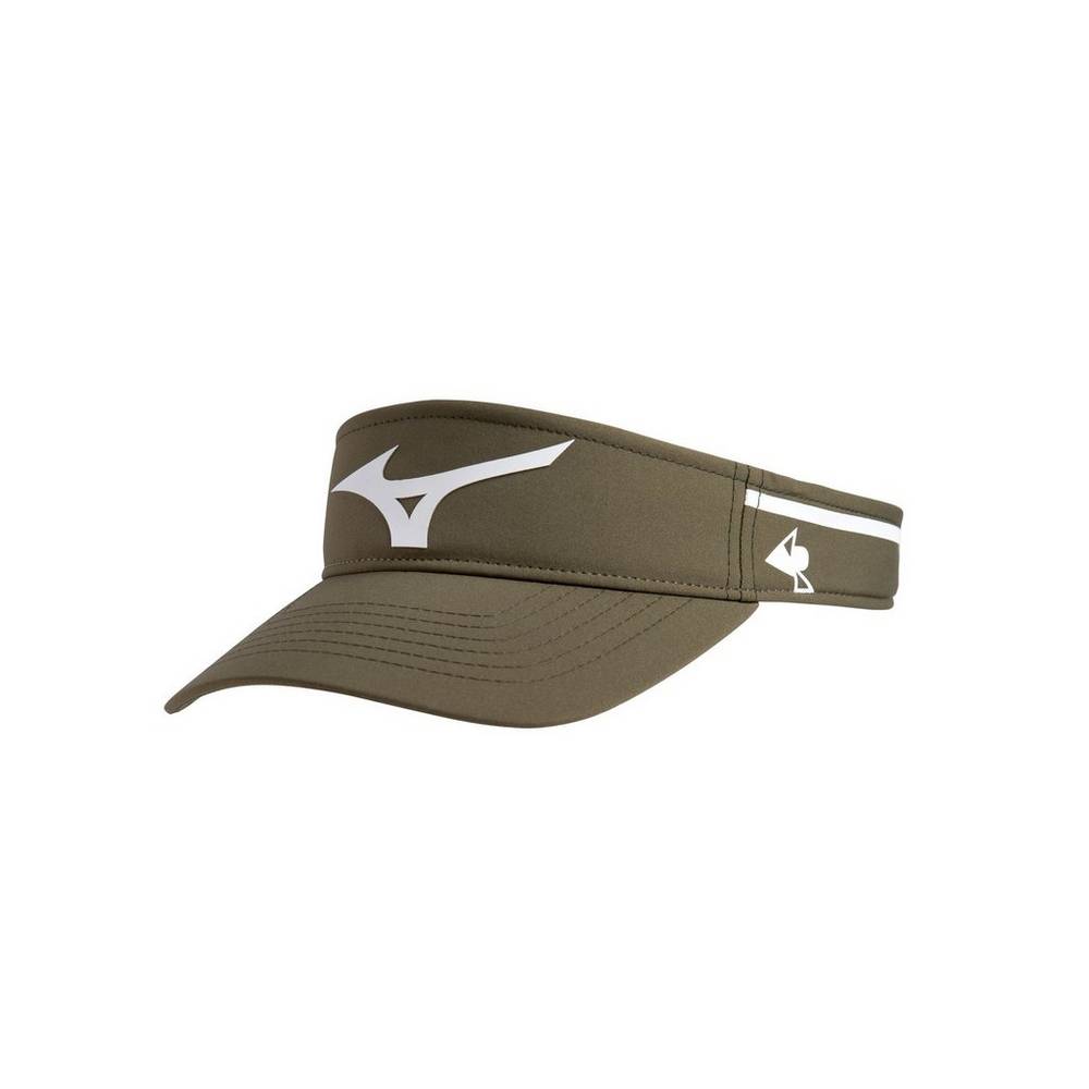 Mizuno April Ross - Erkek Visor - Zeytin Yeşili/Beyaz Türkiye (UHGJPO-876)